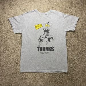 Dragon Ball Z Super Saiyan Trunks Shirt Mens Medium Short Sleeve Grey Crew Neck